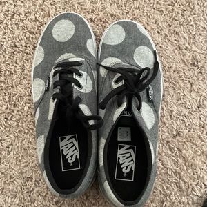 Platform polka dot vans. Worn once. Size 8.5